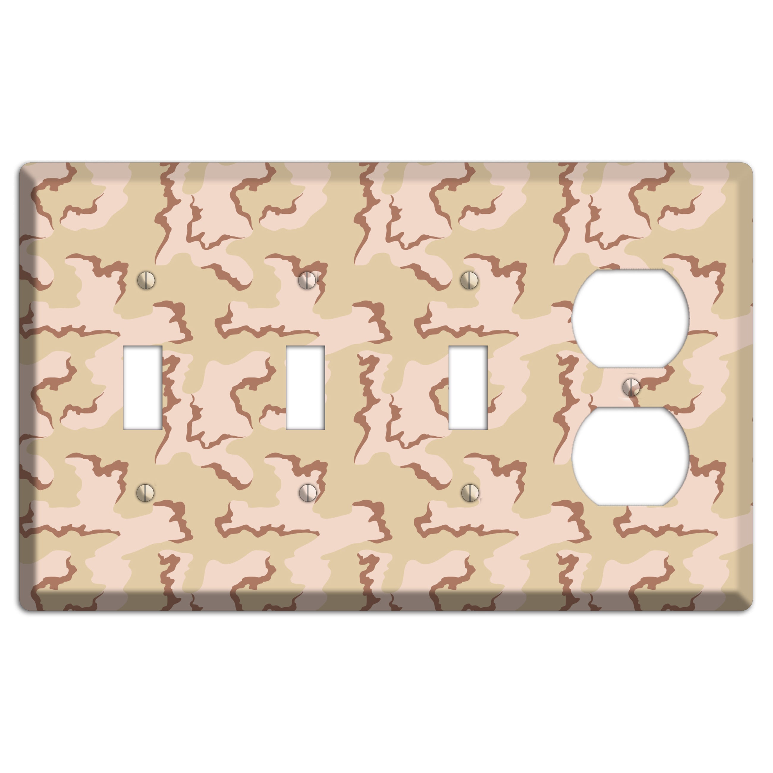 Coffee Stain Camo 3 Toggle / Duplex Wallplate