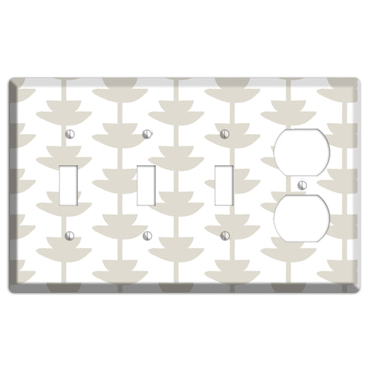 Simple Scandanavian Style P 3 Toggle / Duplex Wallplate