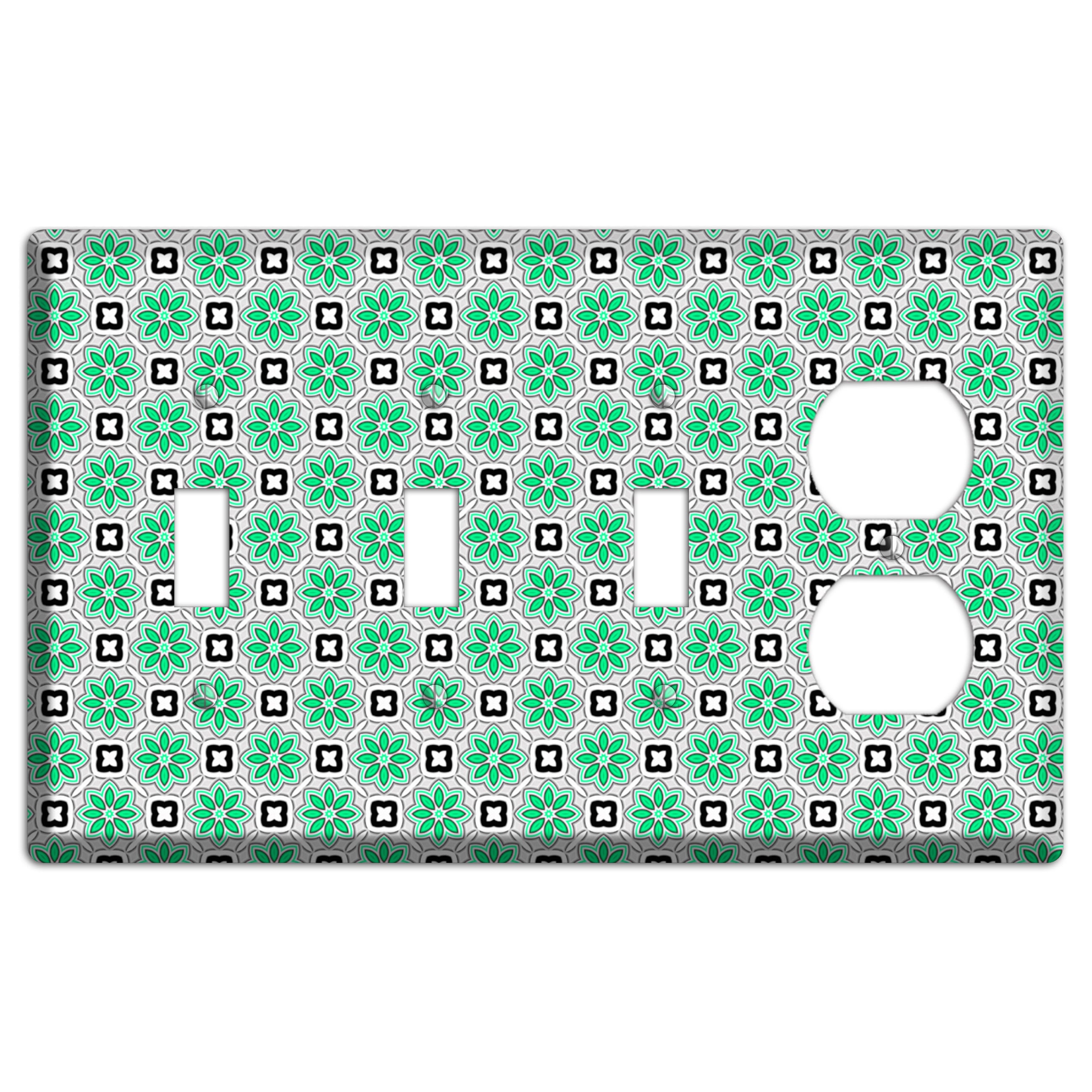 Green Foulard 6 3 Toggle / Duplex Wallplate