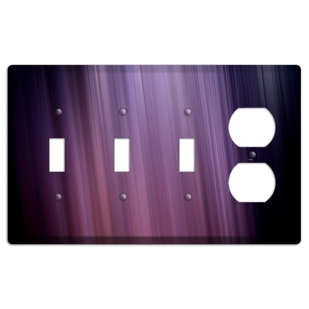 Eggplant Ray of Light 3 Toggle / Duplex Wallplate
