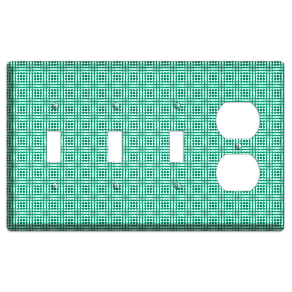 Jade Multi Tiled Geometric 3 Toggle / Duplex Wallplate
