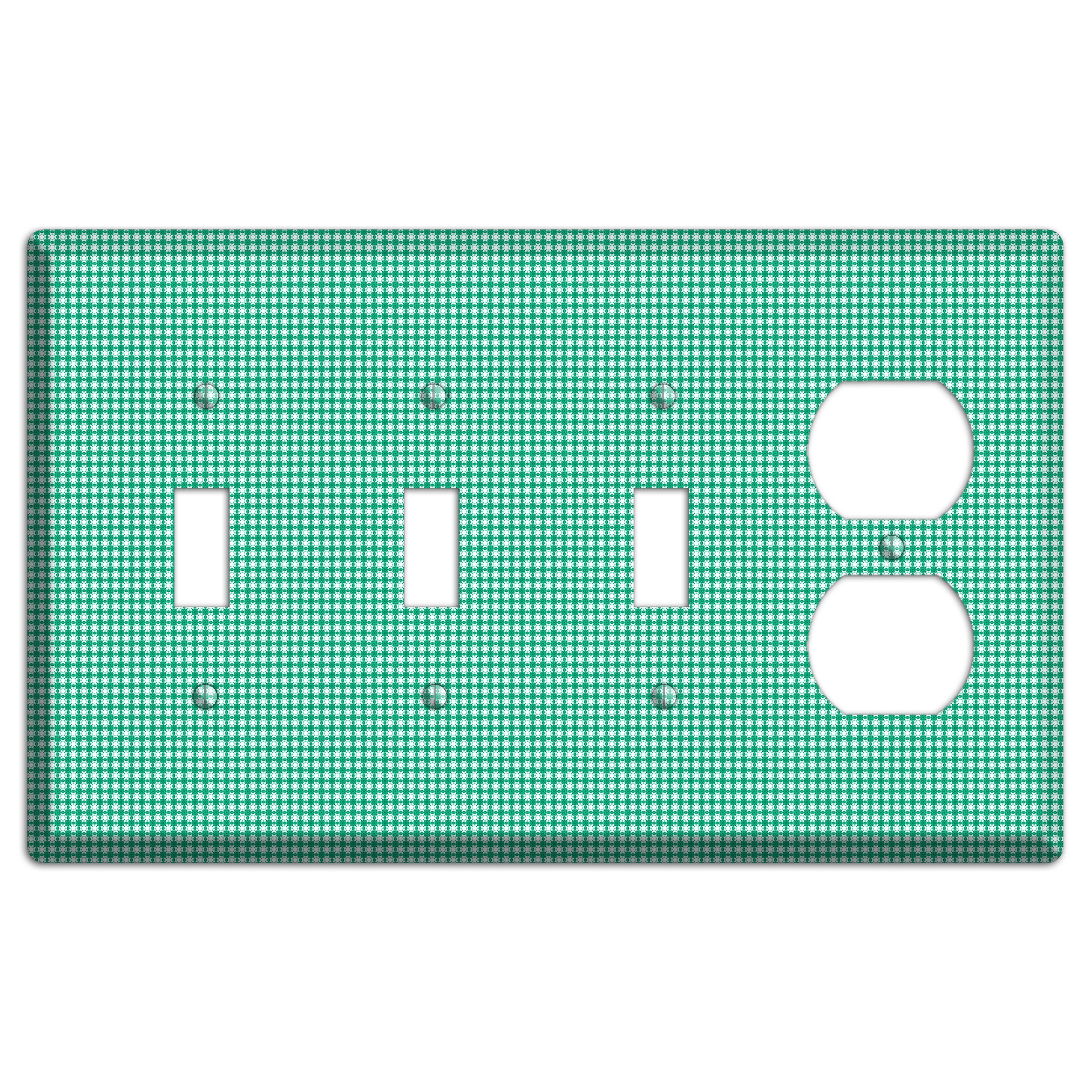 Jade Multi Tiled Geometric 3 Toggle / Duplex Wallplate