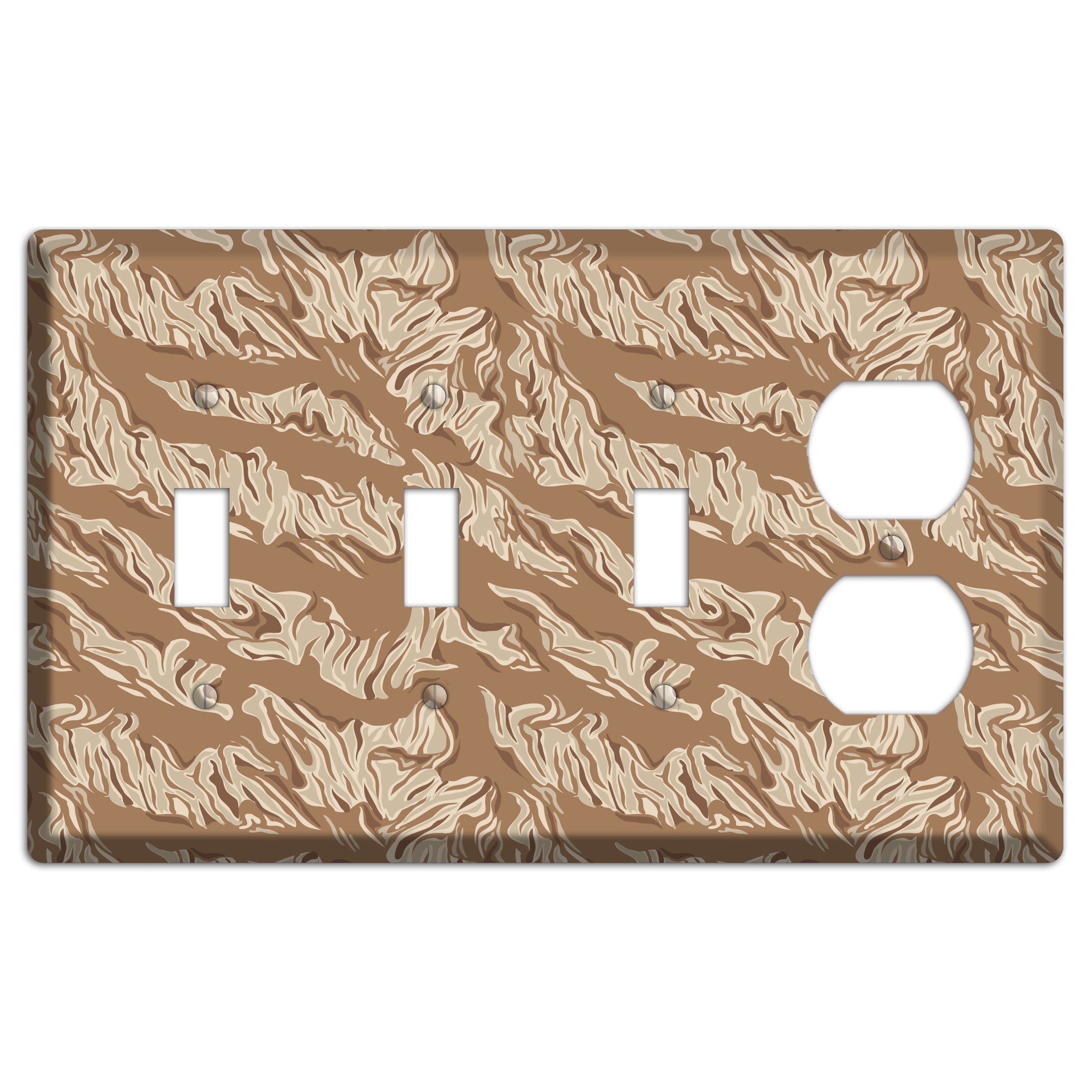 Desert Tiger Camo 3 Toggle / Duplex Wallplate