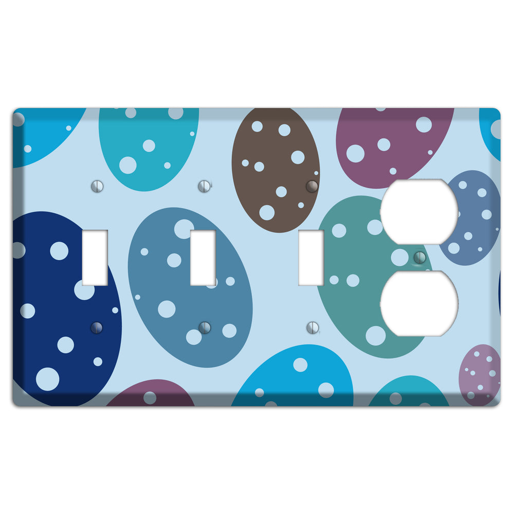 Blue Eggs 3 Toggle / Duplex Wallplate