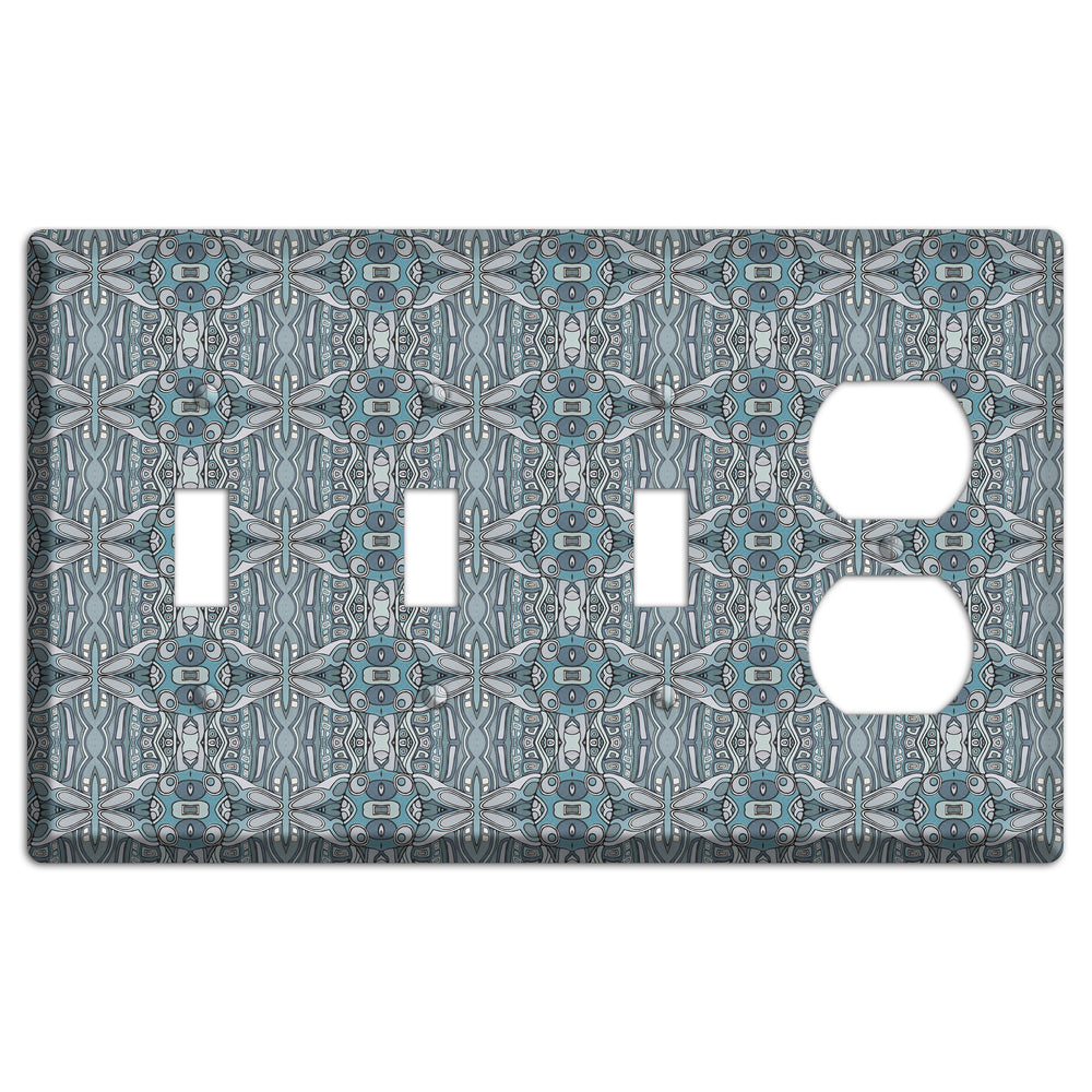 Blue Tapestry 3 Toggle / Duplex Wallplate