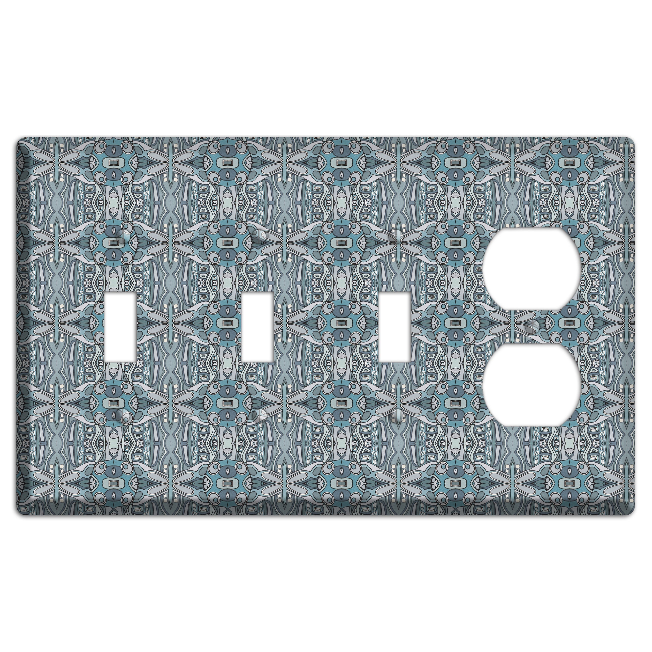 Blue Tapestry 3 Toggle / Duplex Wallplate