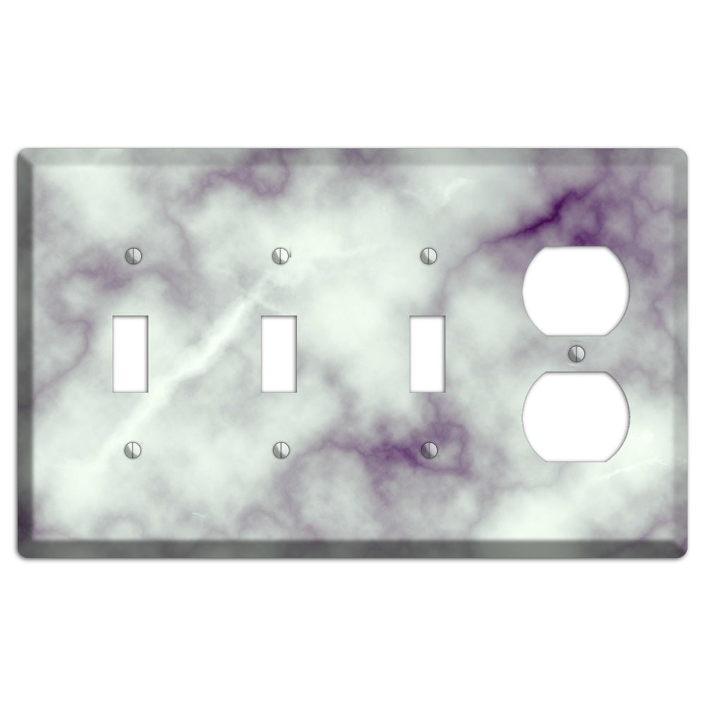 Gray Nurse Marble 3 Toggle / Duplex Wallplate