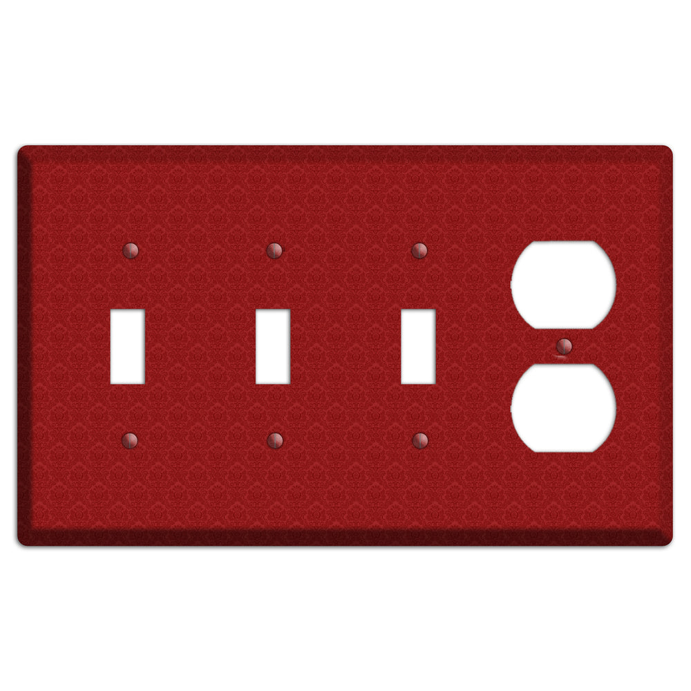 Red Cartouche 3 Toggle / Duplex Wallplate