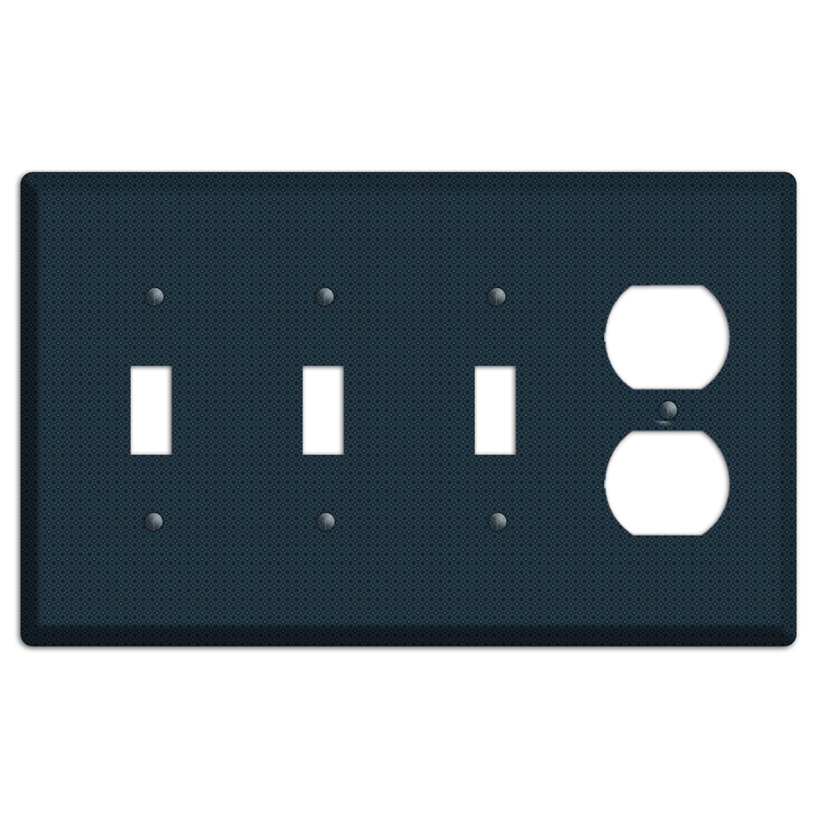 Navy Foulard 3 Toggle / Duplex Wallplate