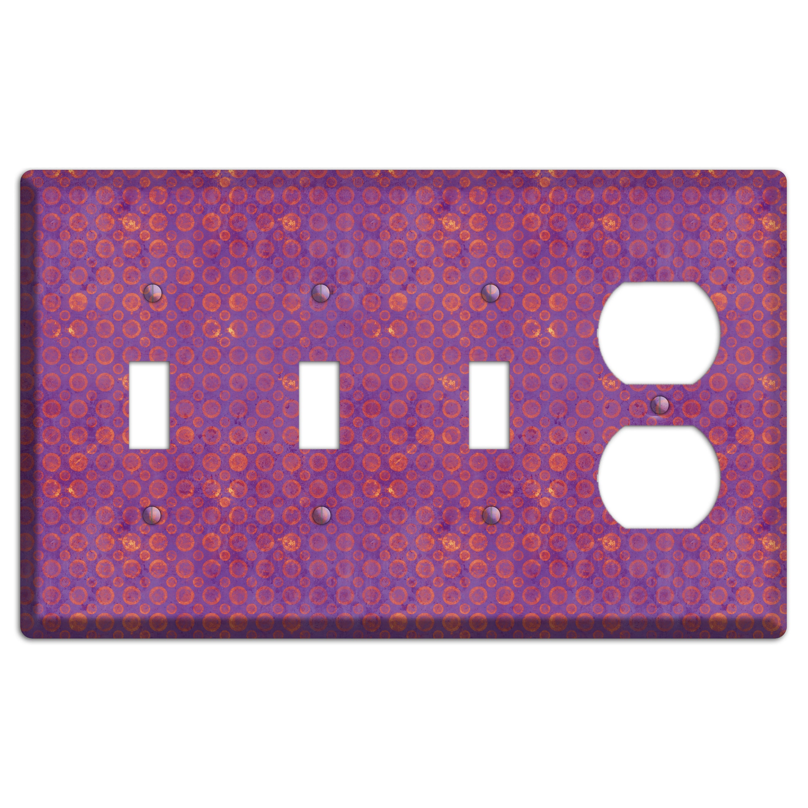 Purple and Pink Circles 3 Toggle / Duplex Wallplate