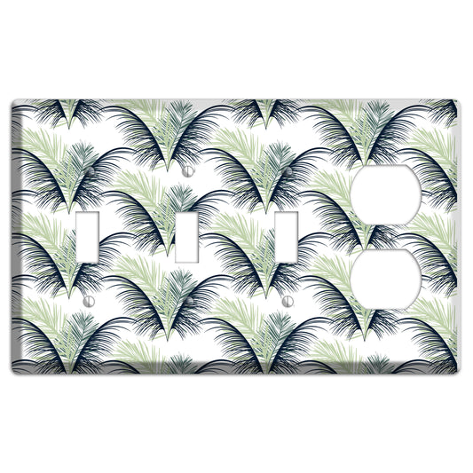 Leaves Style II 3 Toggle / Duplex Wallplate