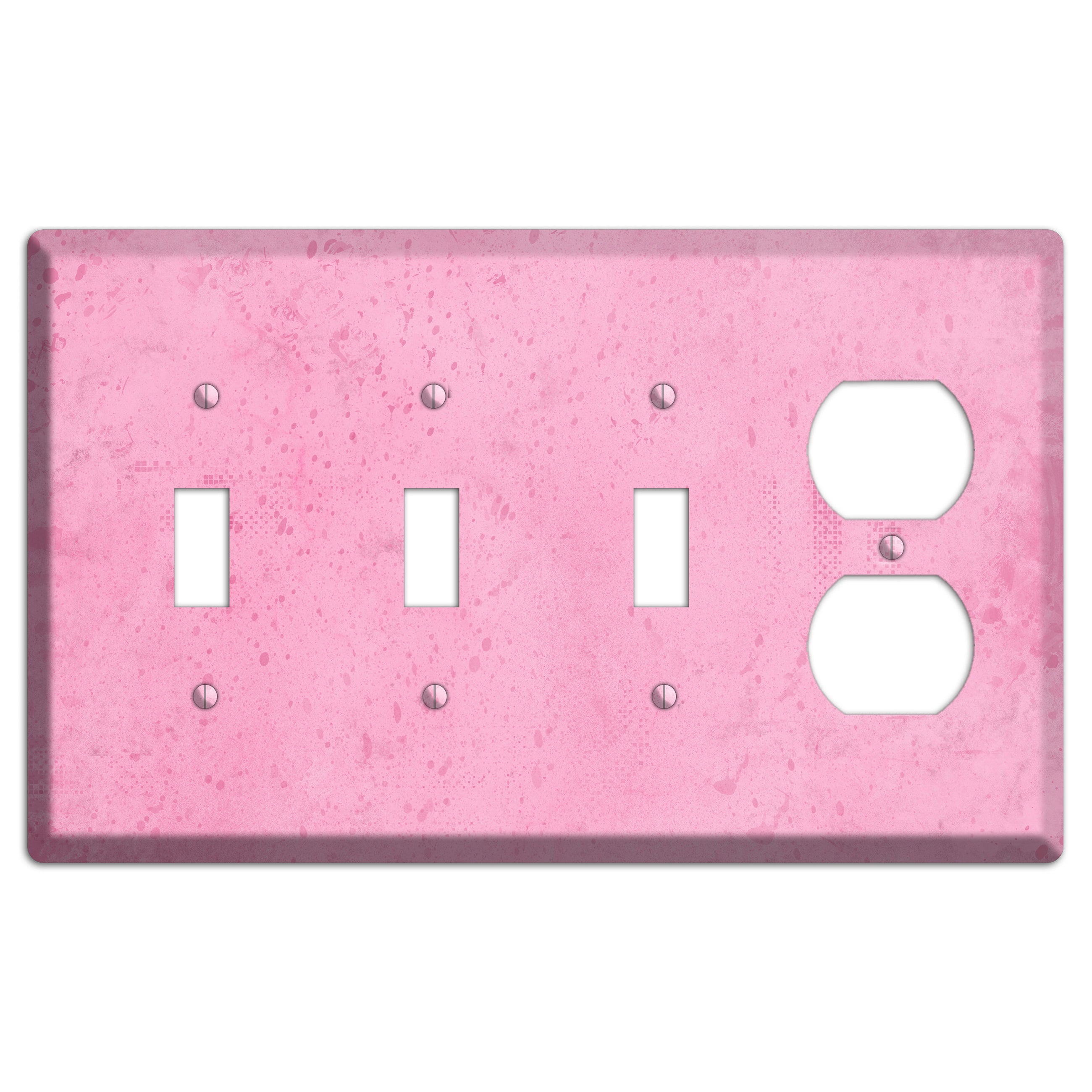 Illusion Pink Texture 3 Toggle / Duplex Wallplate