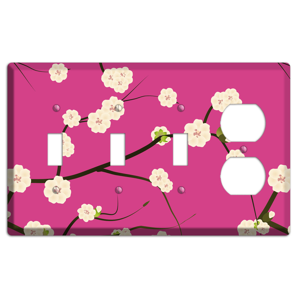 Pink Cherry Blossoms 2 3 Toggle / Duplex Wallplate