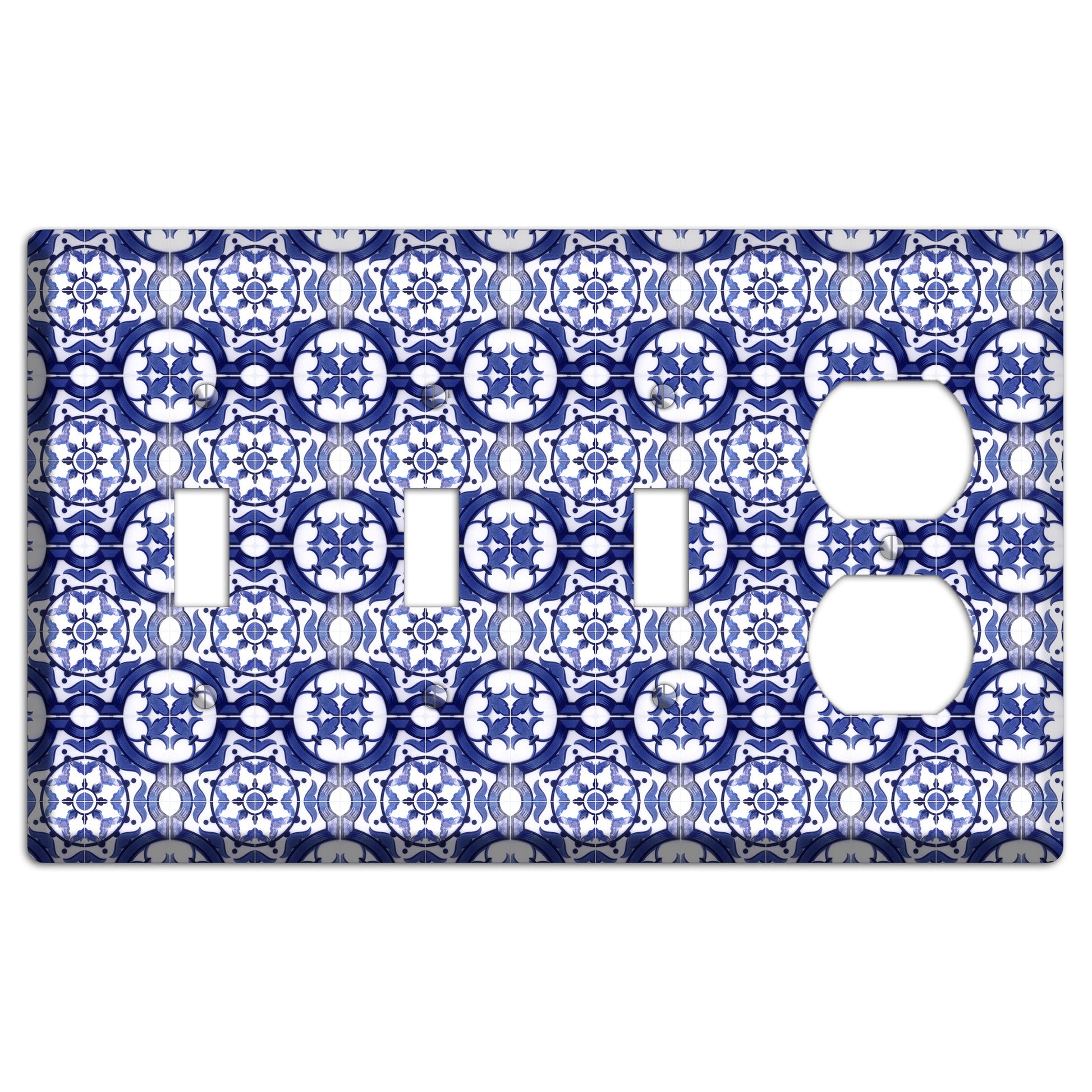 Tavira Tiles 10 3 Toggle / Duplex Wallplate