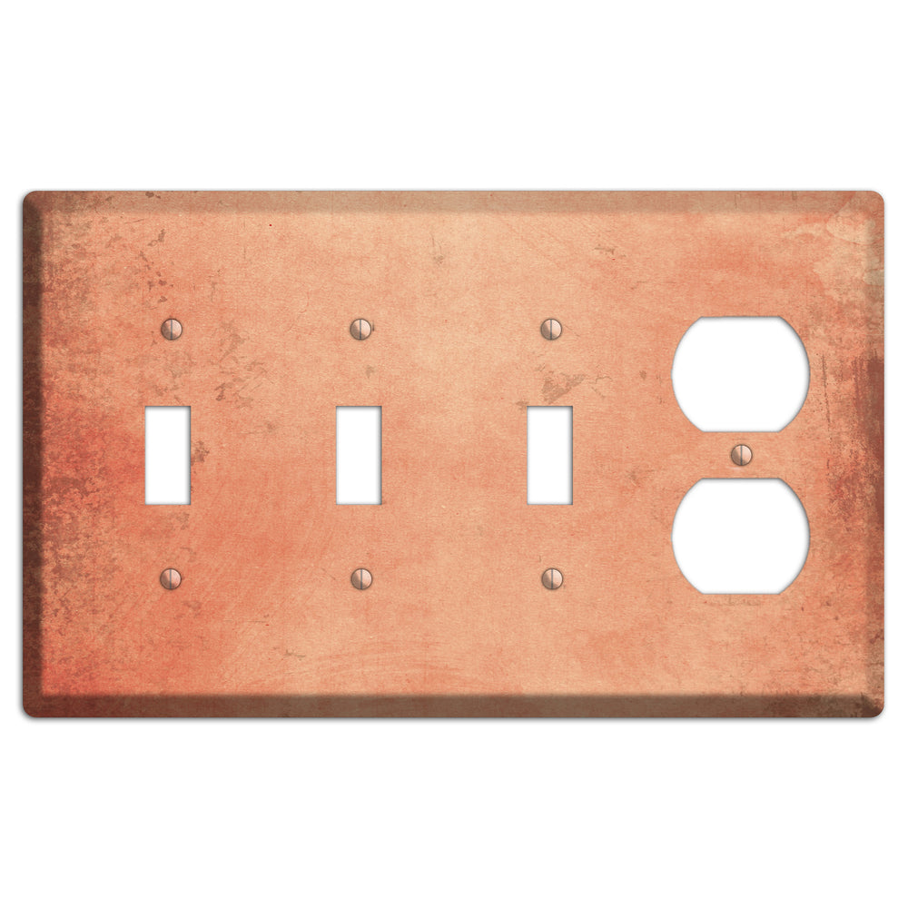 Tonys pink Vintage Grunge 3 Toggle / Duplex Wallplate