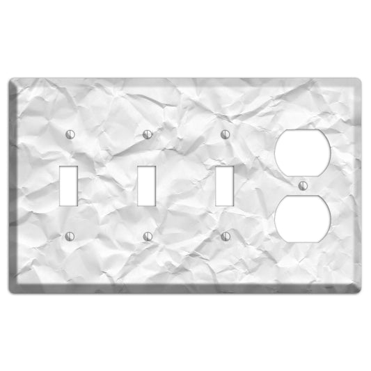 Alto Crinkled Paper 3 Toggle / Duplex Wallplate