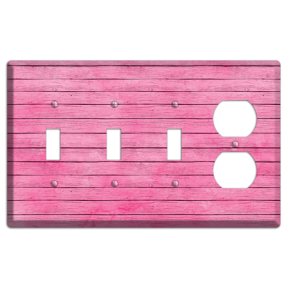Carissma Pink Texture 3 Toggle / Duplex Wallplate