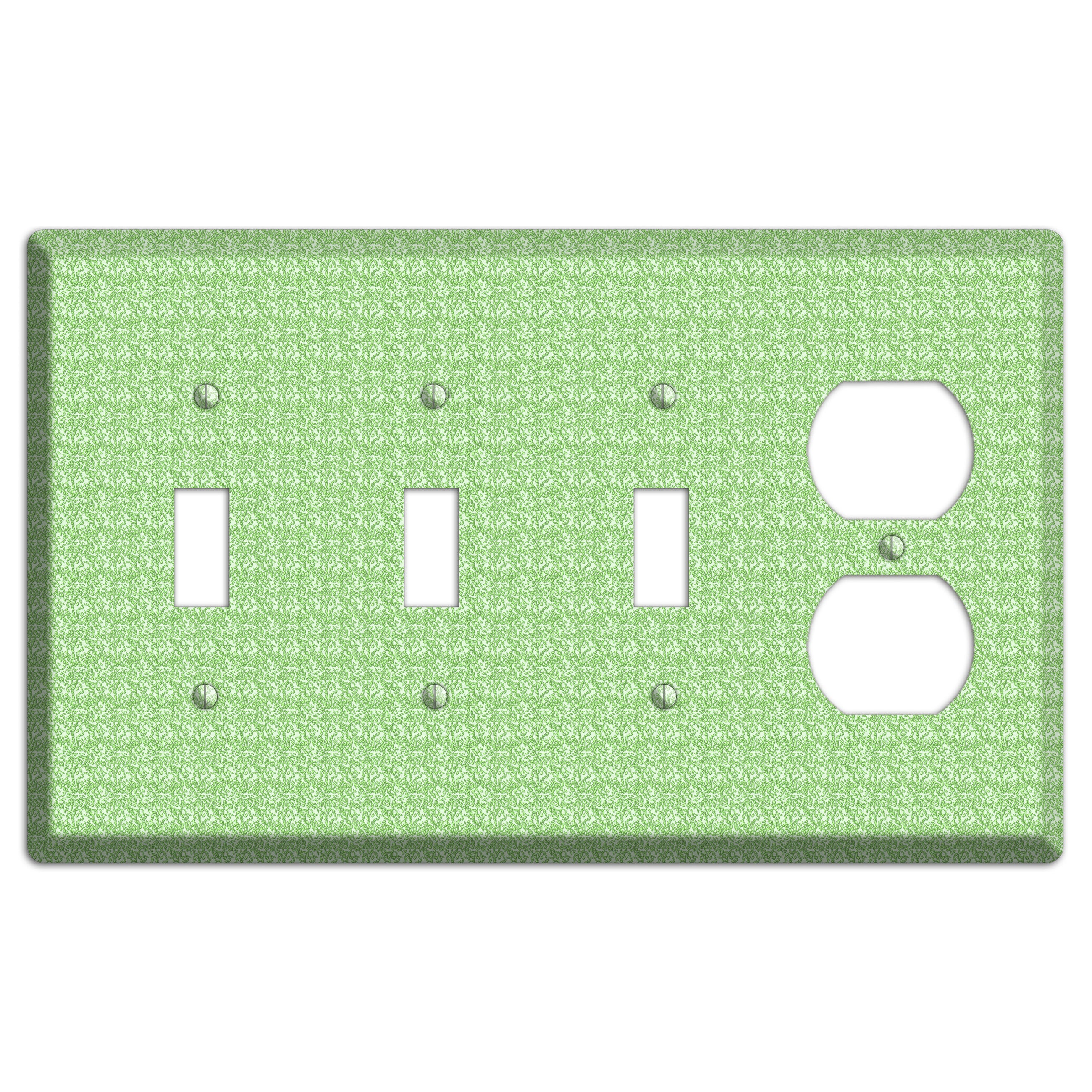 Green Pattern 3 Toggle / Duplex Wallplate