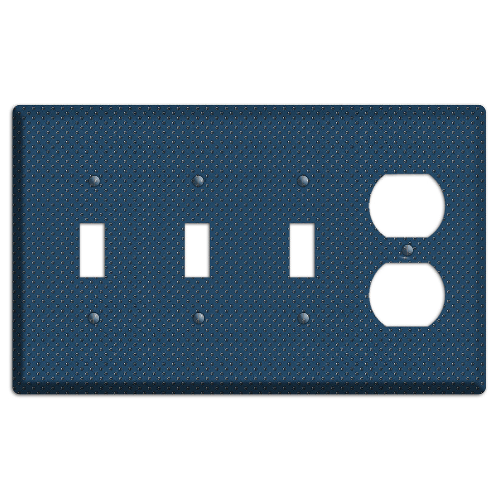 Blue Small Dots 3 Toggle / Duplex Wallplate