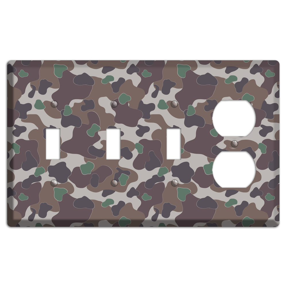 Dark Brown Camo 3 Toggle / Duplex Wallplate