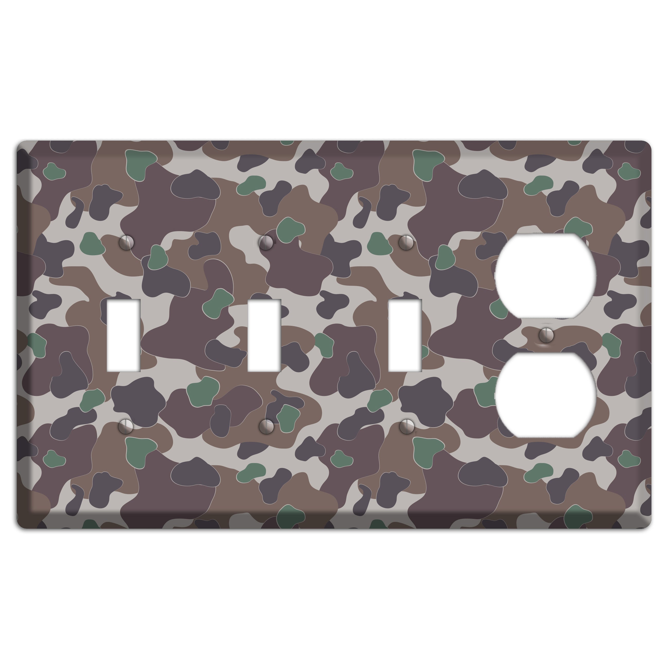 Dark Brown Camo 3 Toggle / Duplex Wallplate