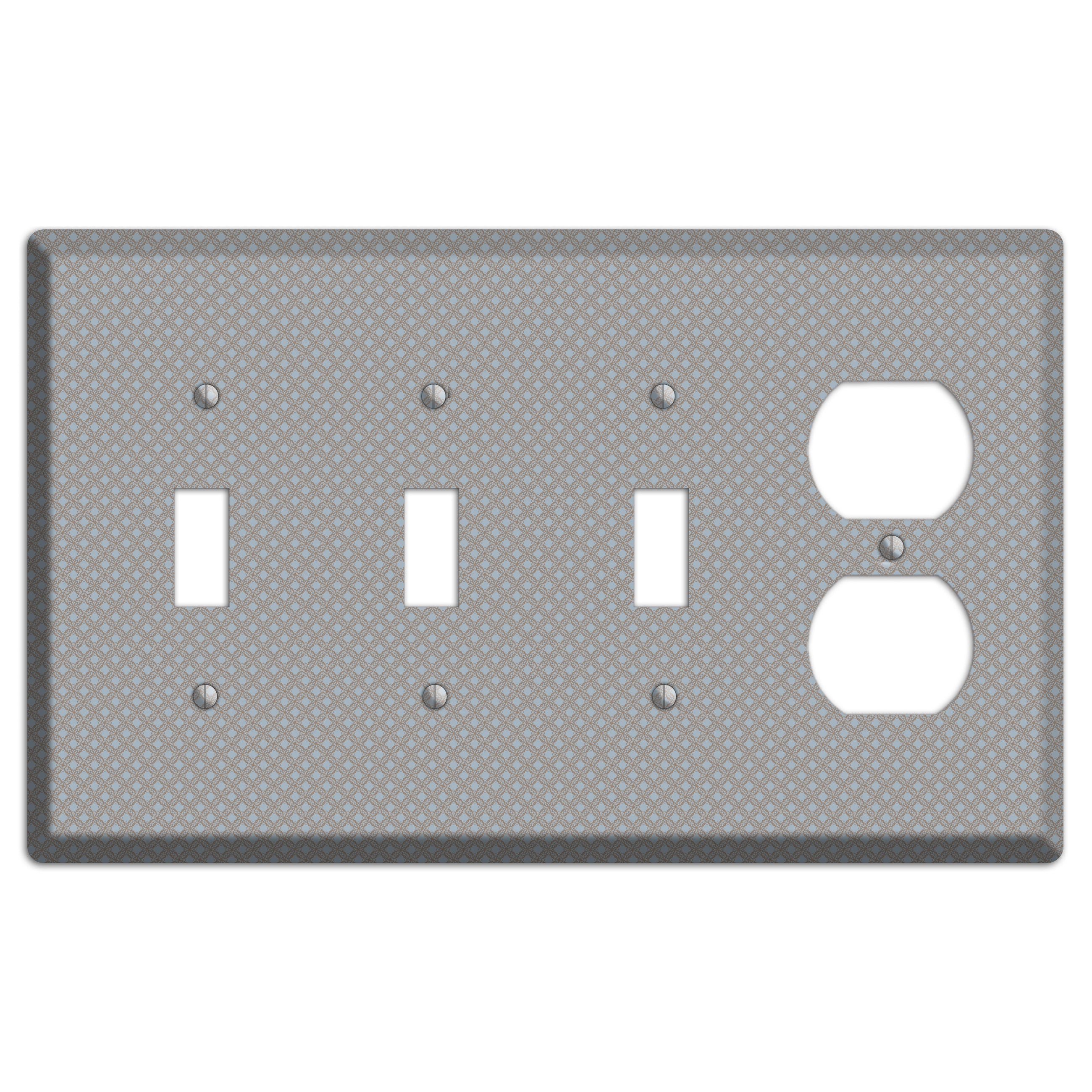 Multi Grey Lattice 3 Toggle / Duplex Wallplate