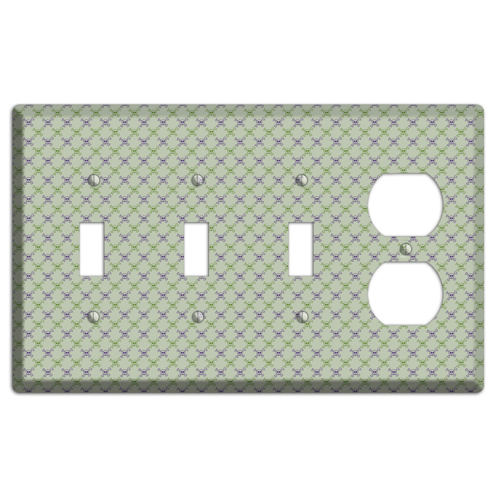 Pink and White Hearts 3 Toggle / Duplex Wallplate