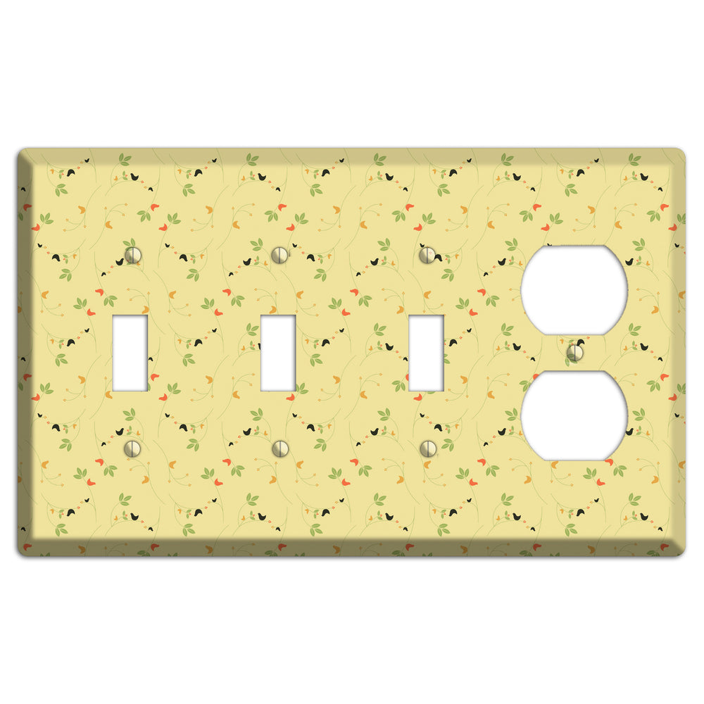 Tiny Yellow Flowers 3 Toggle / Duplex Wallplate