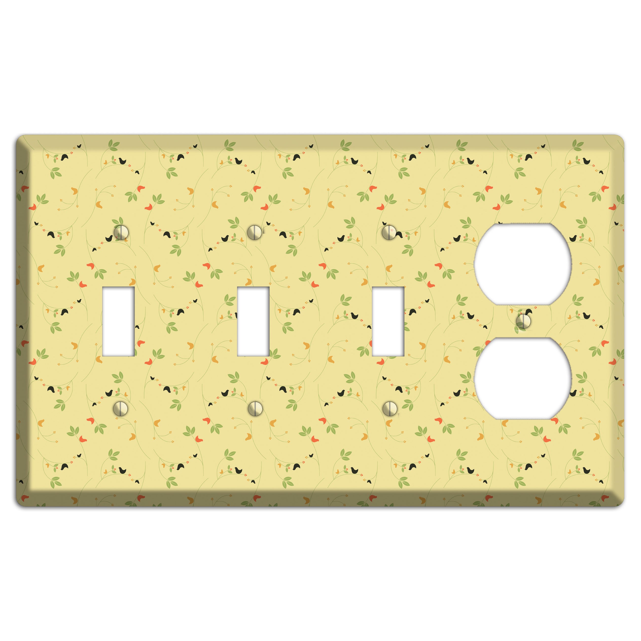 Tiny Yellow Flowers 3 Toggle / Duplex Wallplate
