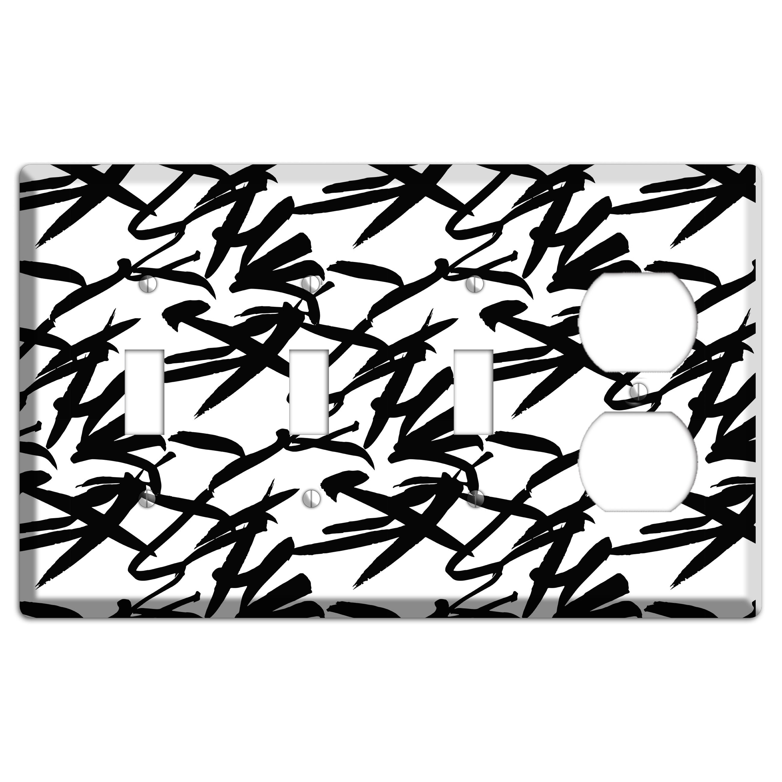 Ink Brushstrokes 2 3 Toggle / Duplex Wallplate