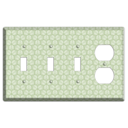 Leaves Style V 3 Toggle / Duplex Wallplate