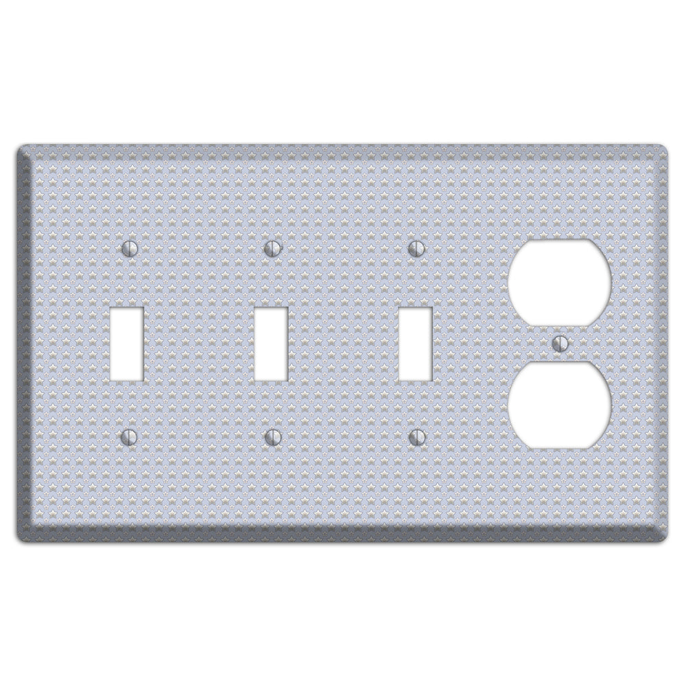 Grey Stars 3 Toggle / Duplex Wallplate