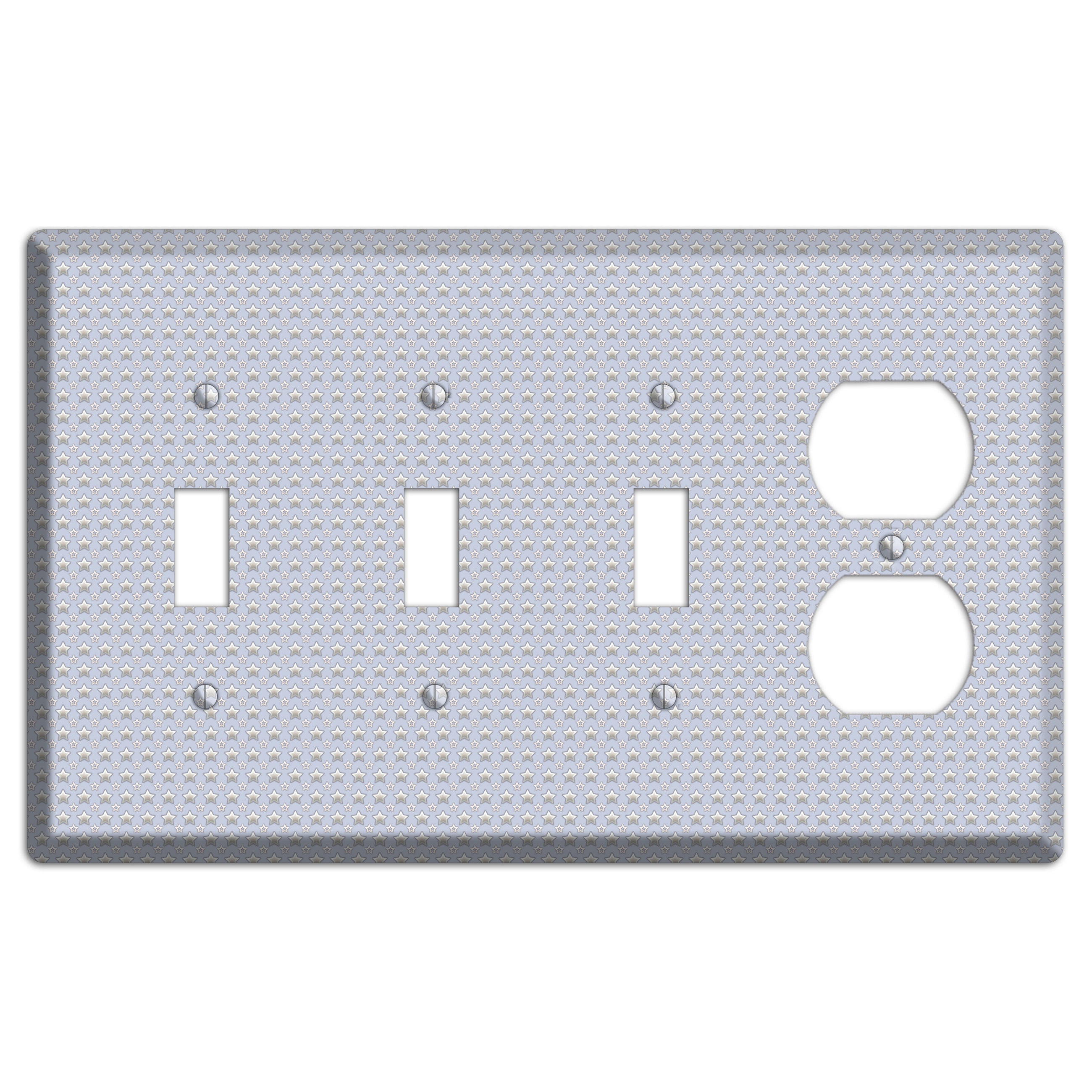 Grey Stars 3 Toggle / Duplex Wallplate