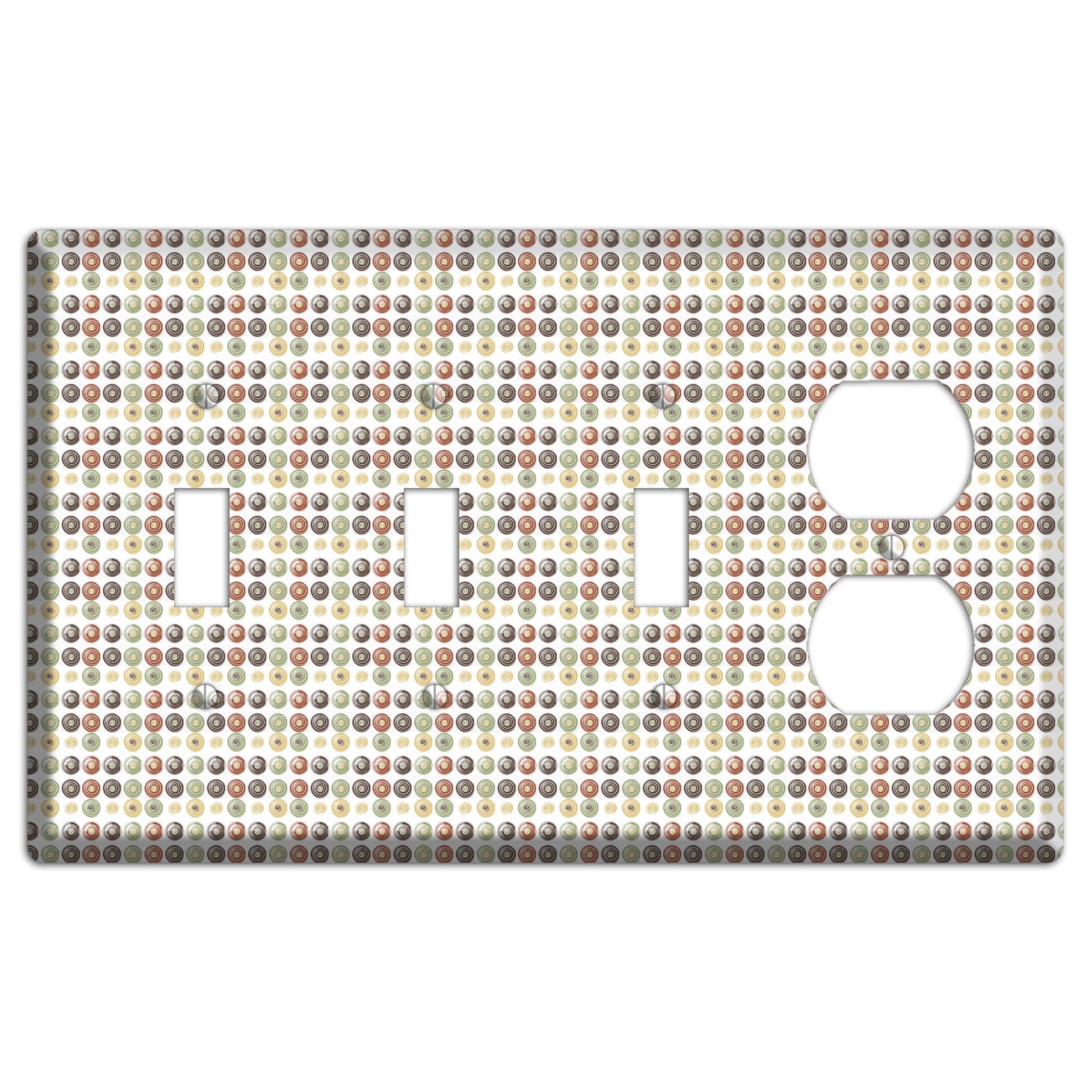 Multo Color Tiled Dots 3 Toggle / Duplex Wallplate