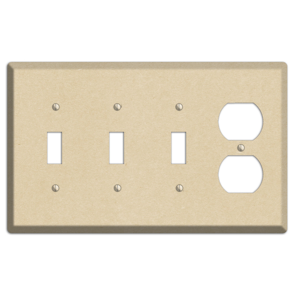 Double Pearl Lusta Kraft 3 Toggle / Duplex Wallplate