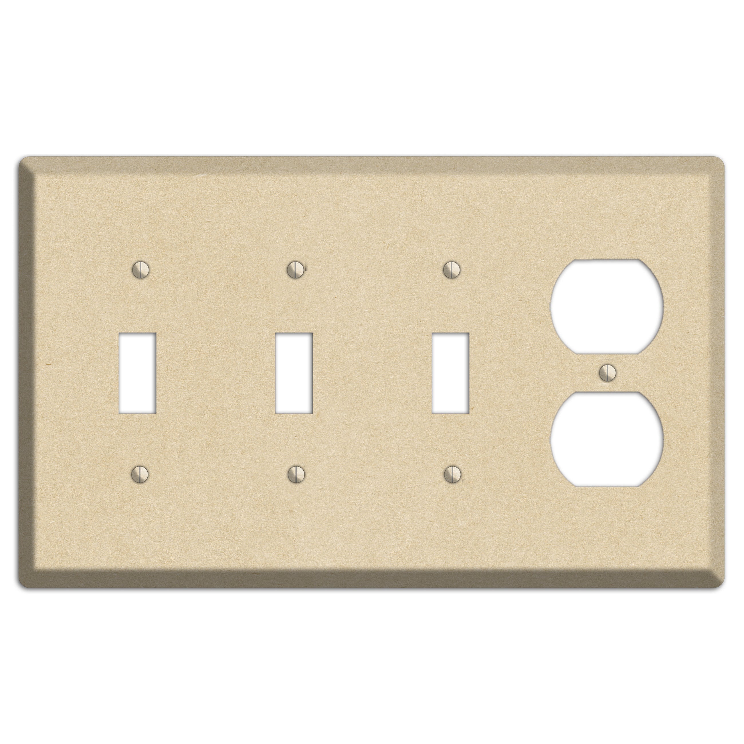 Double Pearl Lusta Kraft 3 Toggle / Duplex Wallplate