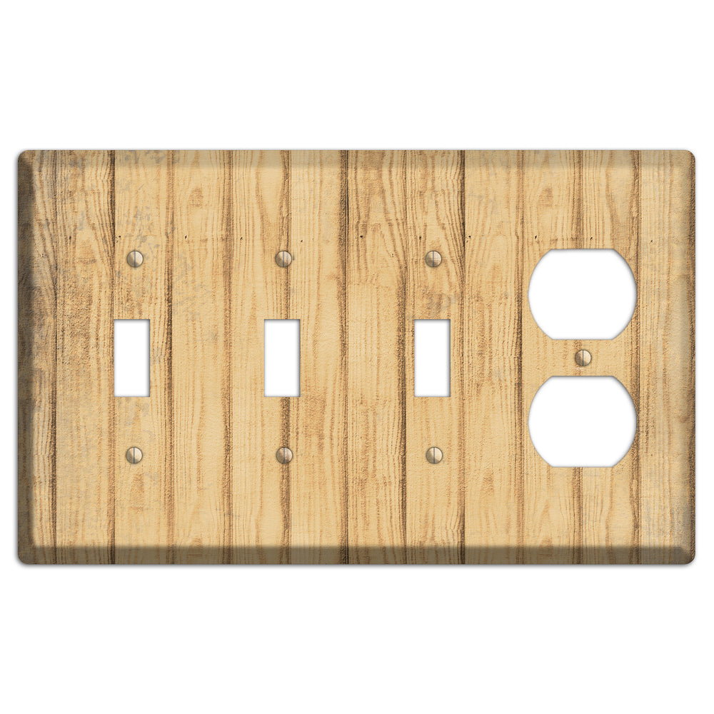 Twine Weathered Wood 3 Toggle / Duplex Wallplate