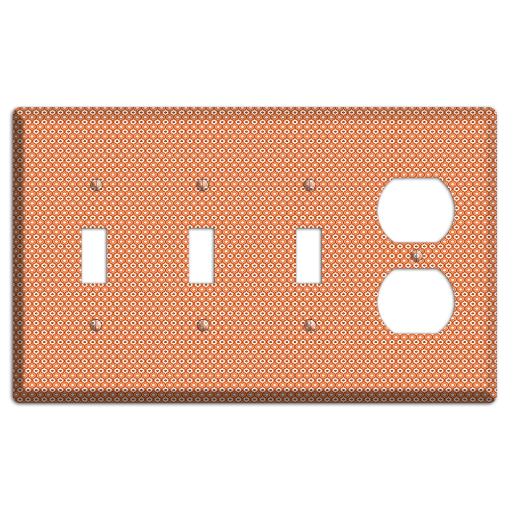 Coral Tiny Double Scallop 3 Toggle / Duplex Wallplate