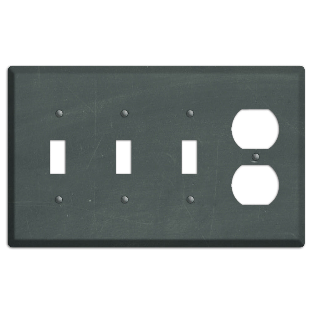 Chalk Dark Grey 3 Toggle / Duplex Wallplate