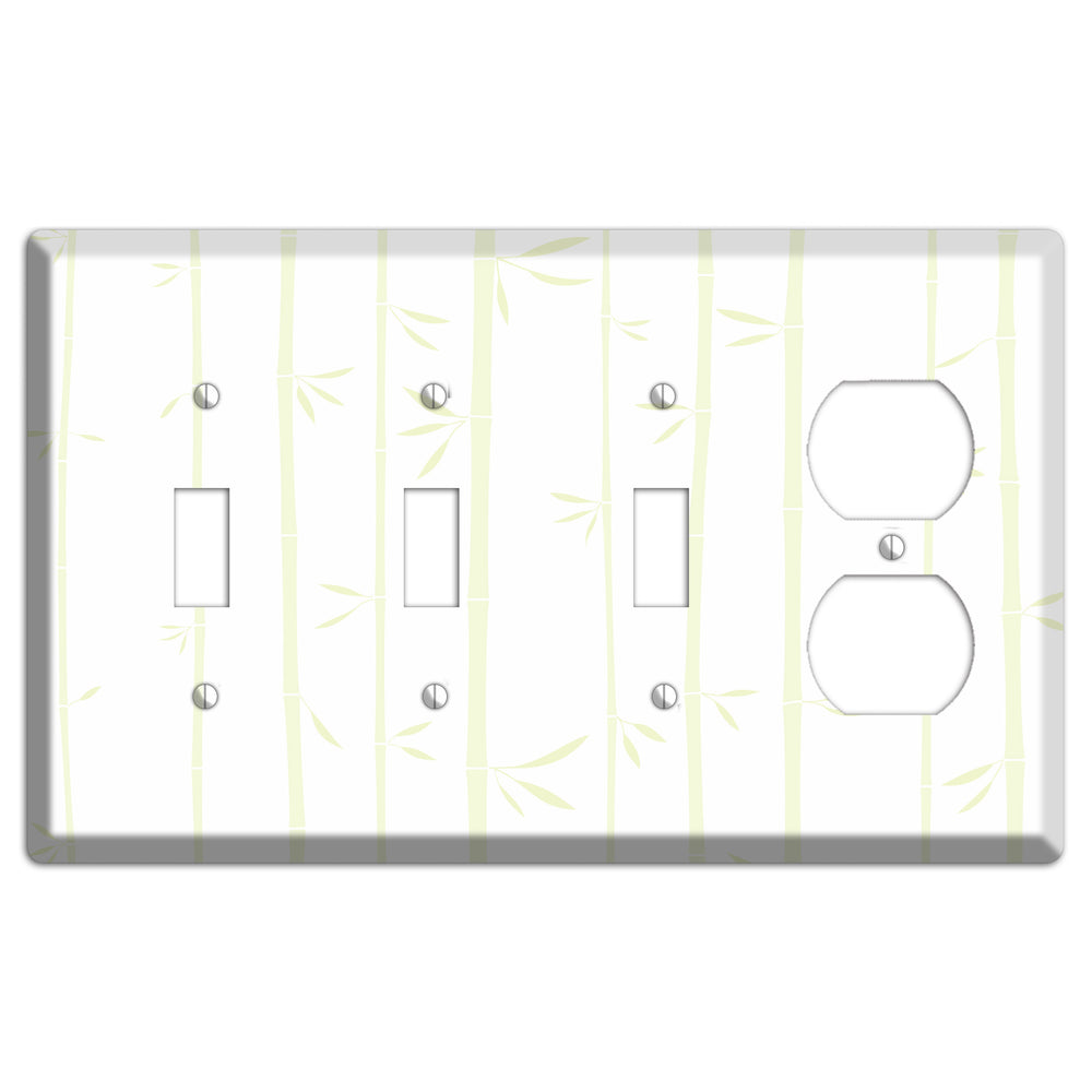 Light Green Bamboo 3 Toggle / Duplex Wallplate
