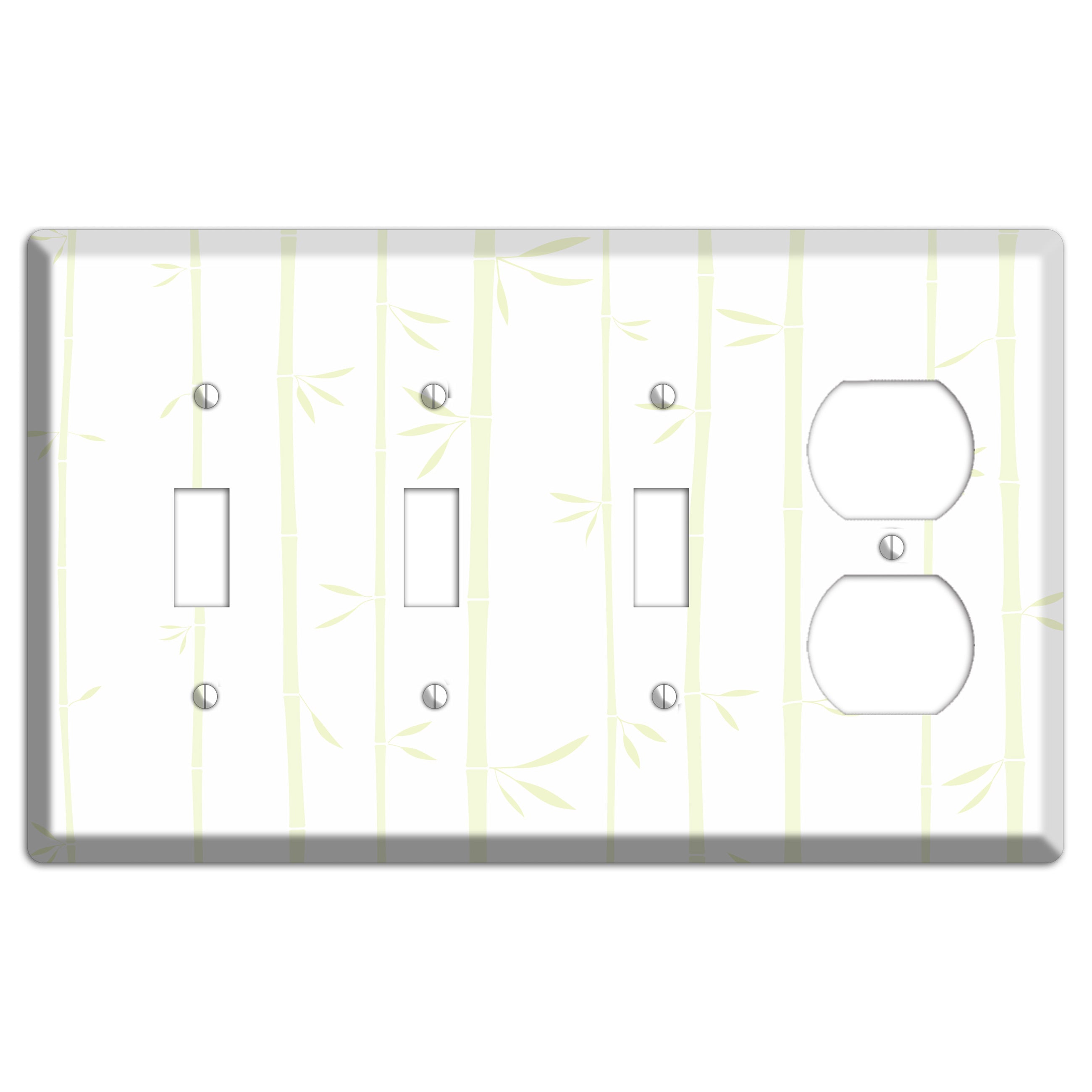 Light Green Bamboo 3 Toggle / Duplex Wallplate