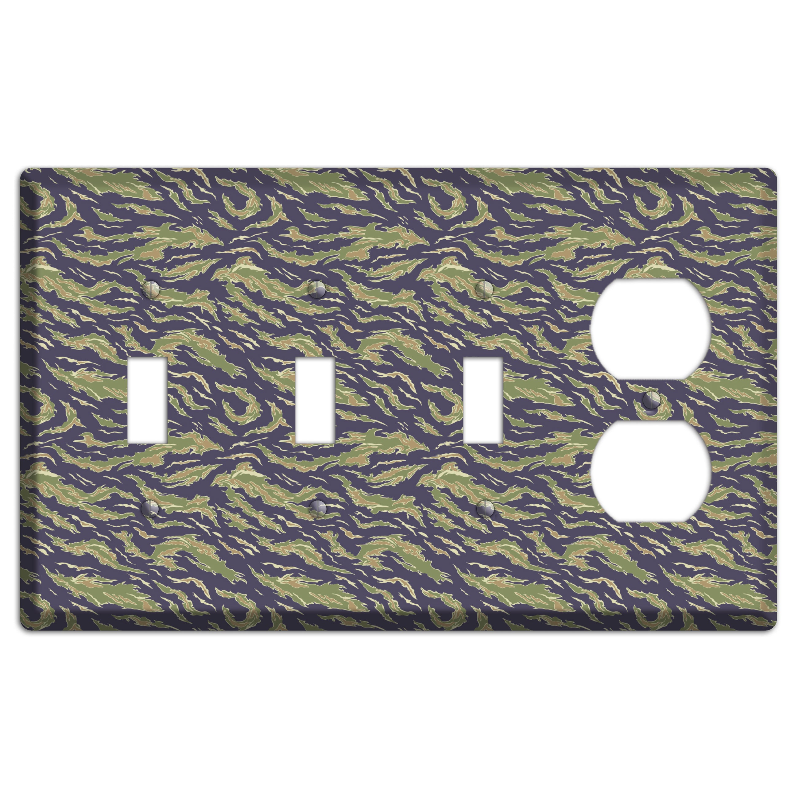 Vietnam Tiger 1 Camo 3 Toggle / Duplex Wallplate