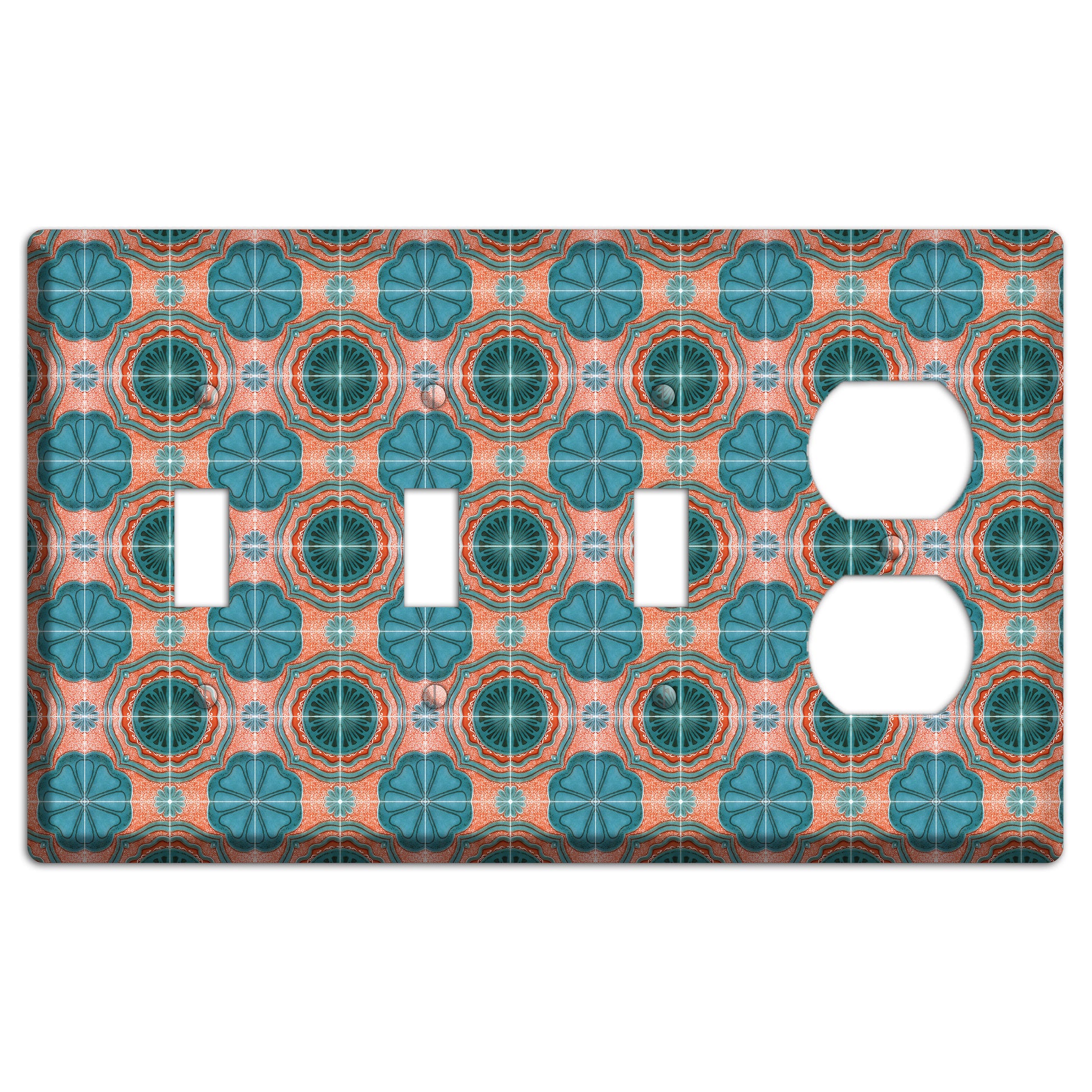 Tavira Tiles 3 3 Toggle / Duplex Wallplate