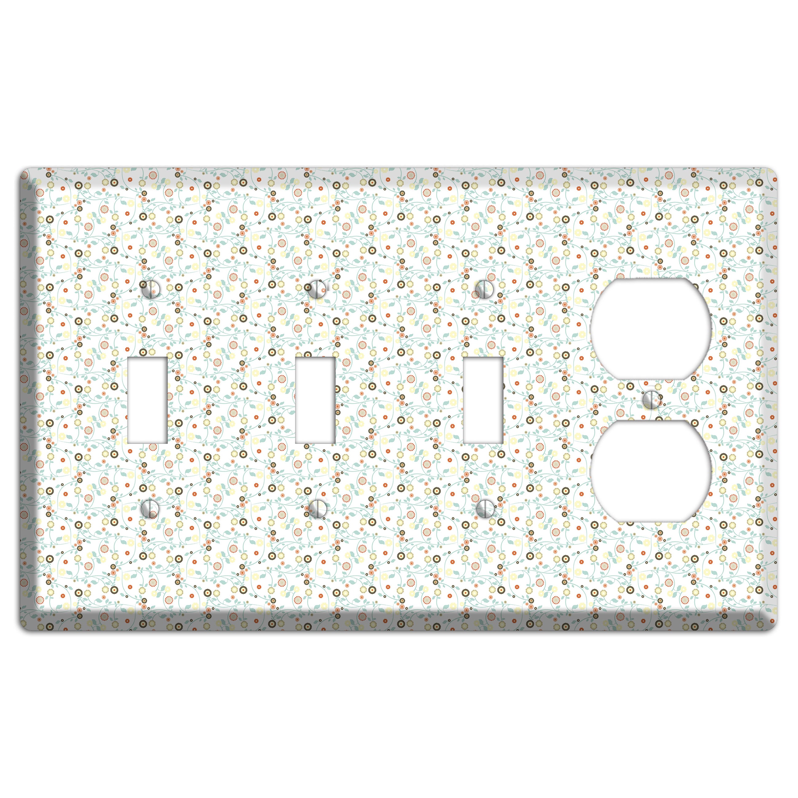 Small Cute Flowers 3 Toggle / Duplex Wallplate