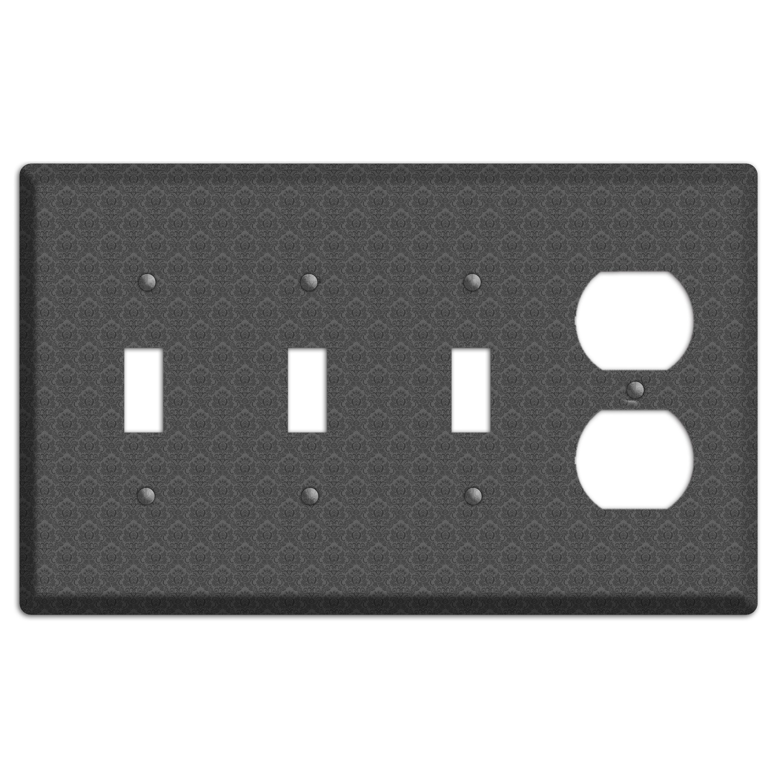 Dark Grey Cartouche 3 Toggle / Duplex Wallplate