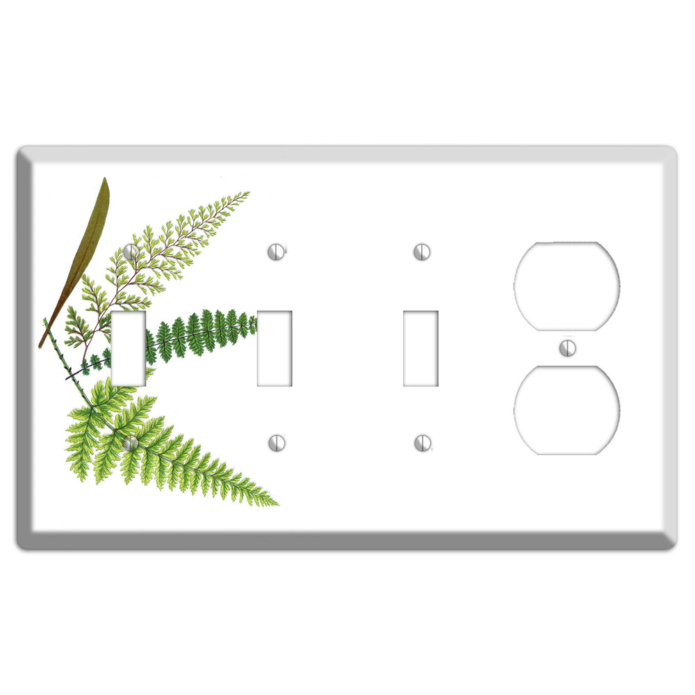 Ferns 3 Toggle / Duplex Wallplate