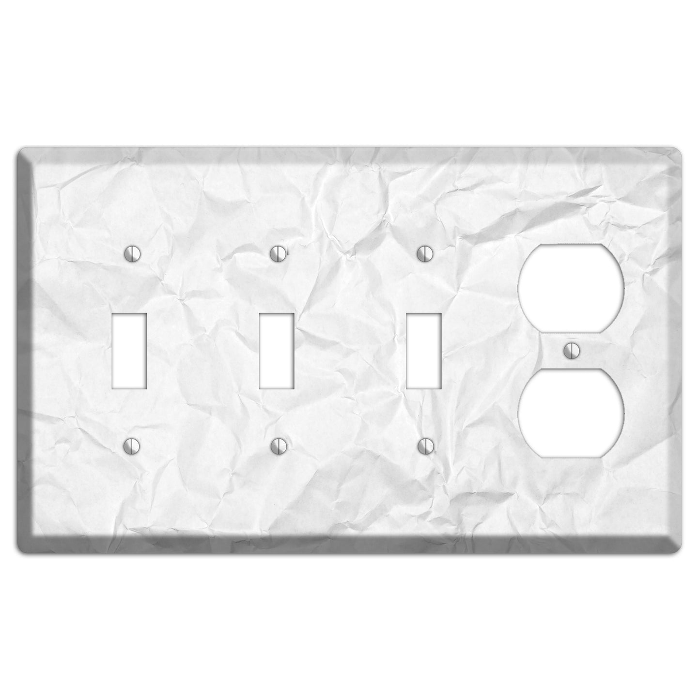 Concrete Crinkled Paper 3 Toggle / Duplex Wallplate