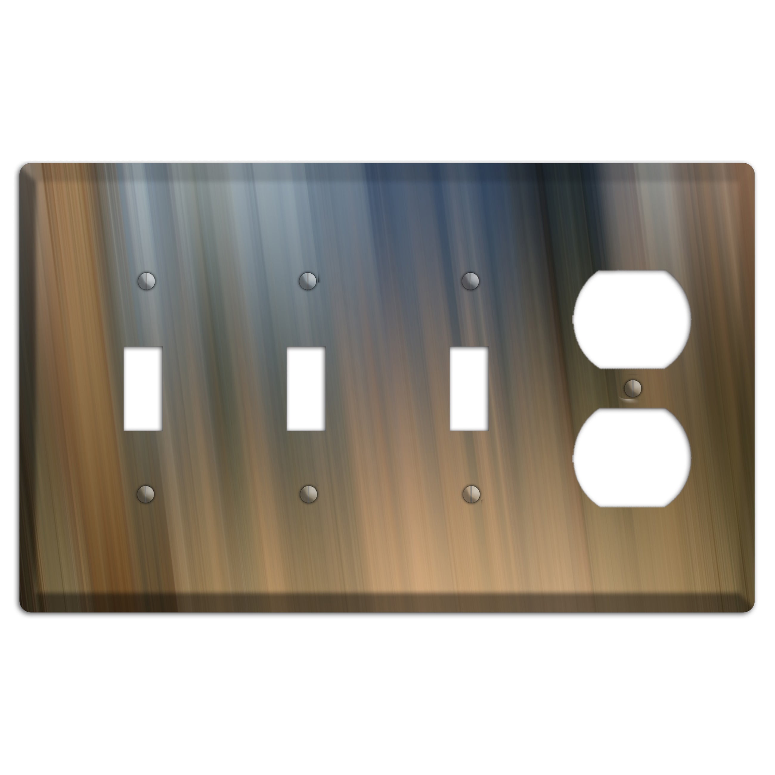 Brown and Blue-grey Ray of Light 3 Toggle / Duplex Wallplate
