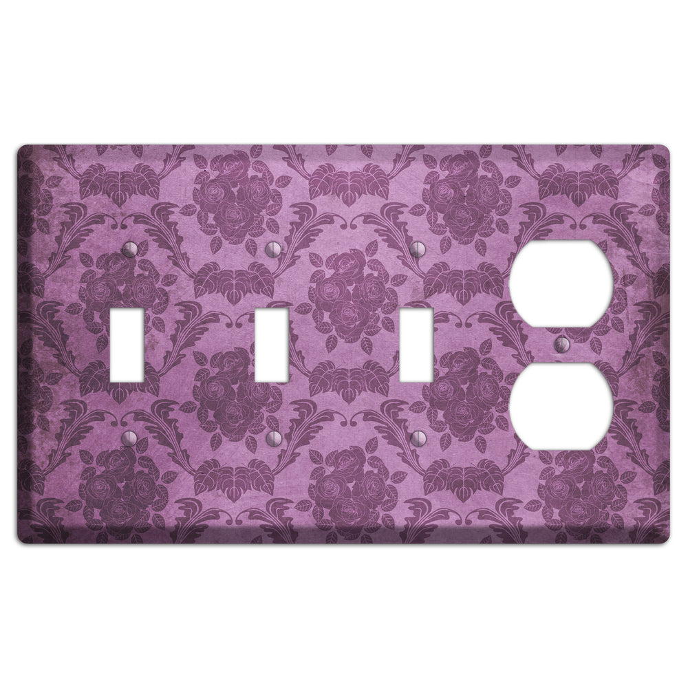 Bouquet Vintage Rose Damask 3 Toggle / Duplex Wallplate