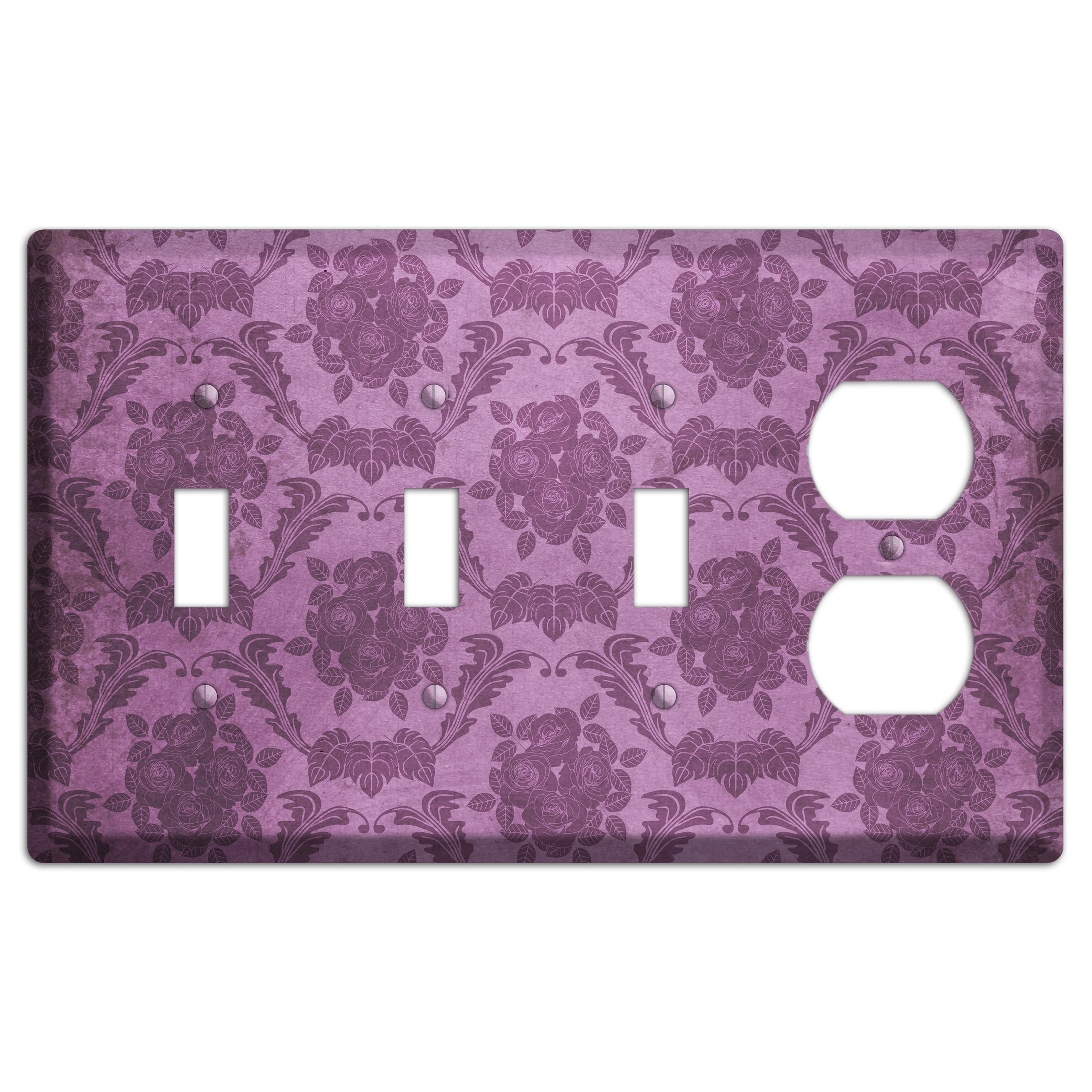 Bouquet Vintage Rose Damask 3 Toggle / Duplex Wallplate